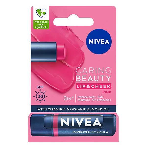 Nivea Colored Lip Care Cream - Moisturizing &amp; Protective Lip Balm with UV Protection