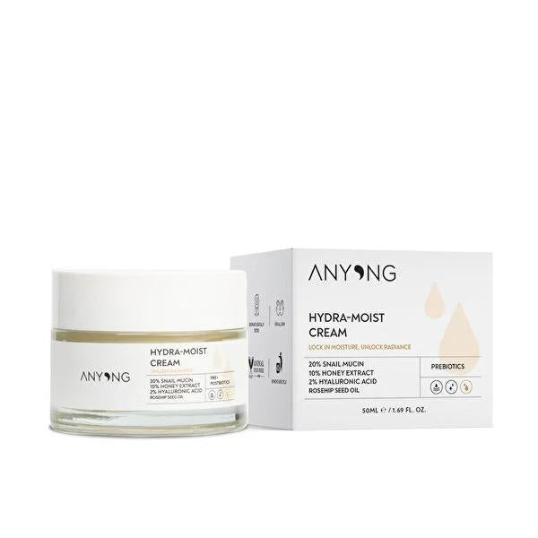 Anyong Hydra Moist Moisturizing Cream - Snail Secretion Filtrate &amp; Hyaluronic Acid Complex for Intense Hydration