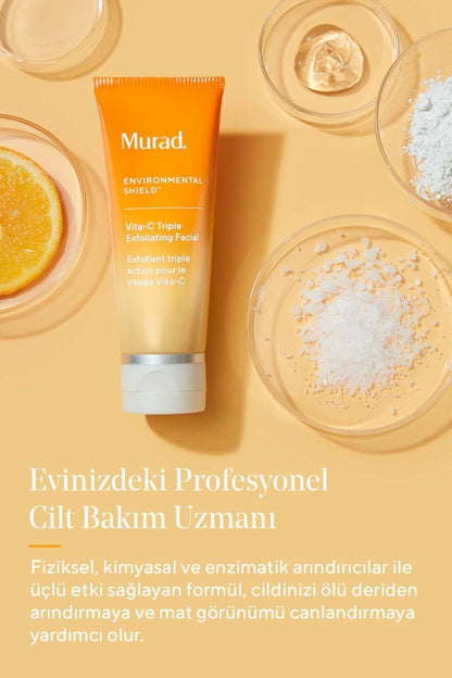 Murad Vita-C Triple Exfoliating Facial - Deep Cleansing Vitamin C Skincare for Smoother Skin