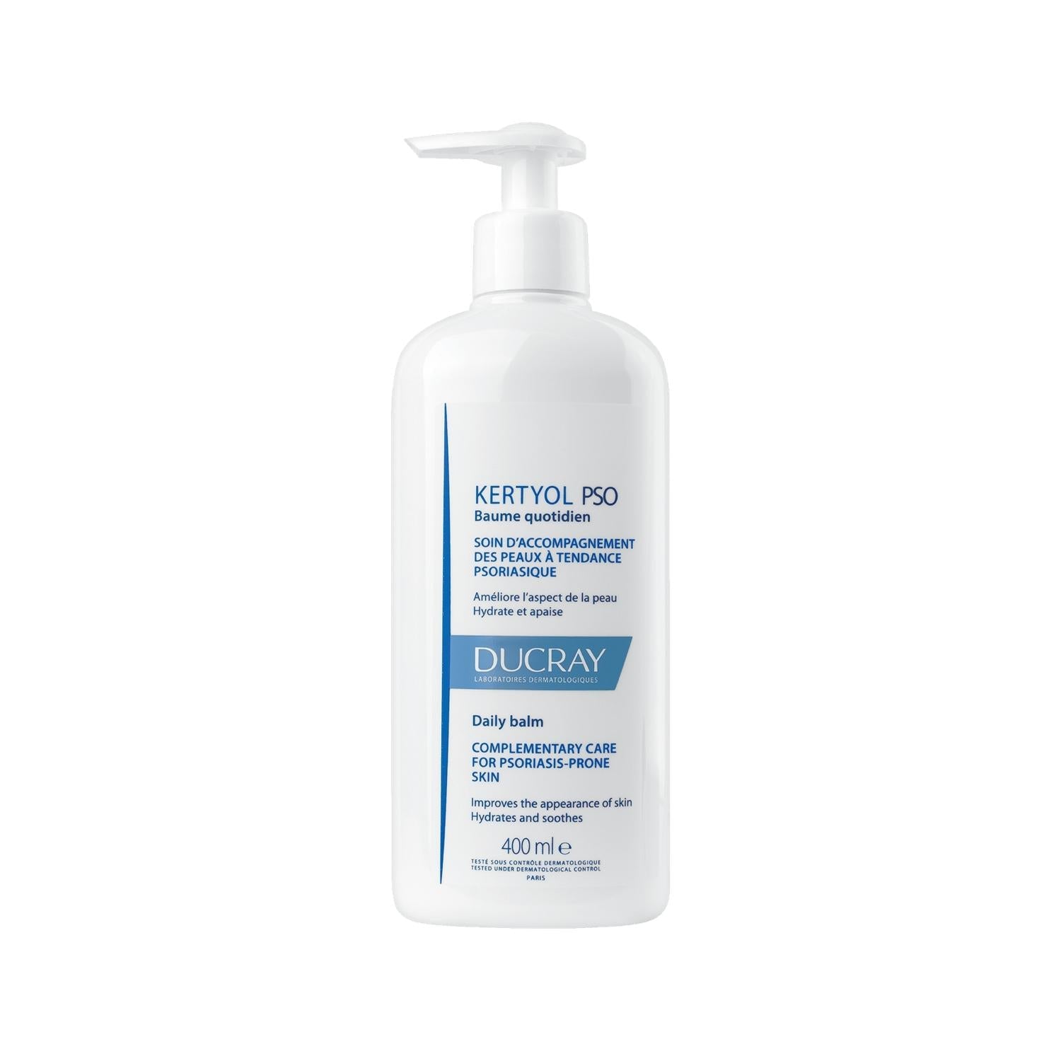 Ducray Kertyol P.S.O Moisturizing Balm - 400ml Daily Hydration for Dry Skin Relief &amp; Psoriasis Care