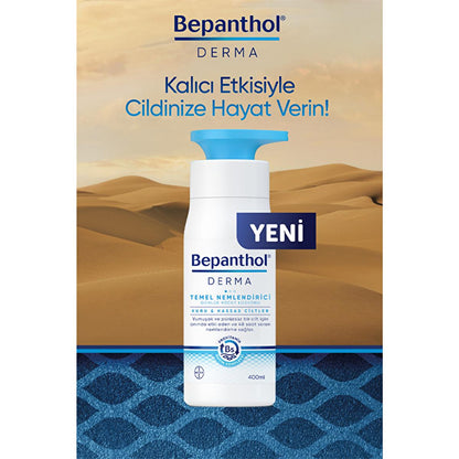 Bepanthol Derma: Hydrating Body Lotion for Dry, Sensitive Skin - Fast Absorbing, Non-Greasy - 13.53 fl oz