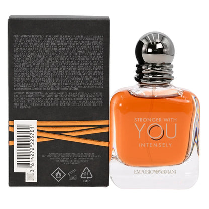 Stronger With You Intensely by Armani Eau De Parfum Spray 1.6 oz