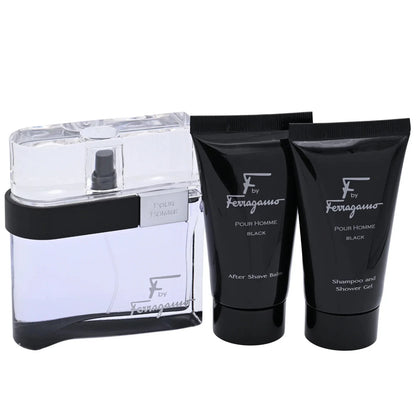 F Black by Salvatore Ferragamo for Men 3 pcs gift set