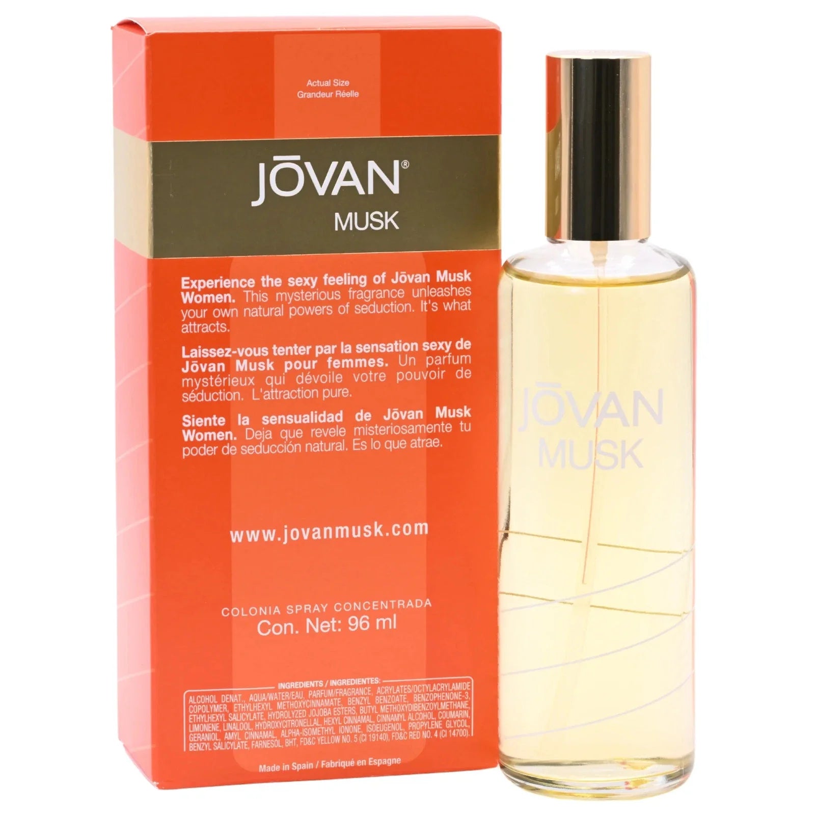 Jovan Musk Cologne Concentrate Spray for Women 3.25 oz