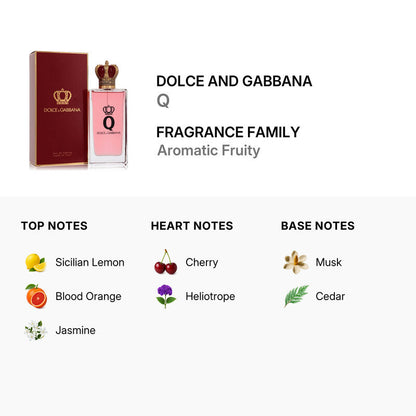 Q by Dolce &amp; Gabbana Perfume for Women EDP Spray 3.4 oz