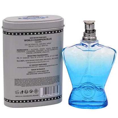 World Champion Blue by New Brand Cologne for Men EDT 3.4 oz