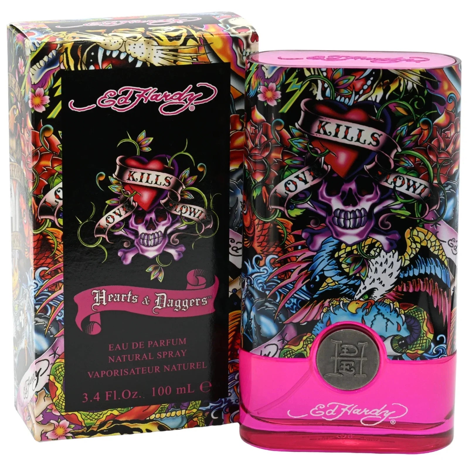 Ed Hardy by Christian Audigier Hearts &amp; Daggers EDP Spray for Women 3.4 oz