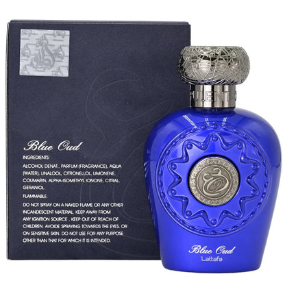 Lattafa Blue Oud Eau De Parfum Spray 3.4 oz Unisex