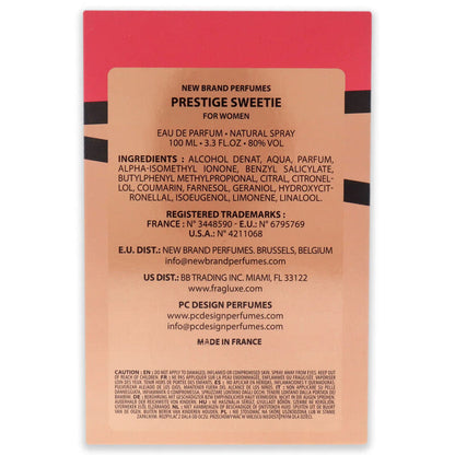Prestige Sweetie by New Brand Perfume for Women EDP 3.3 oz