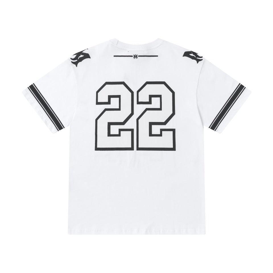 Amiri 22 White &amp; Black T-Shirt Without Collar