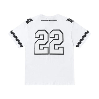 Amiri 22 White &amp; Black T-Shirt Without Collar