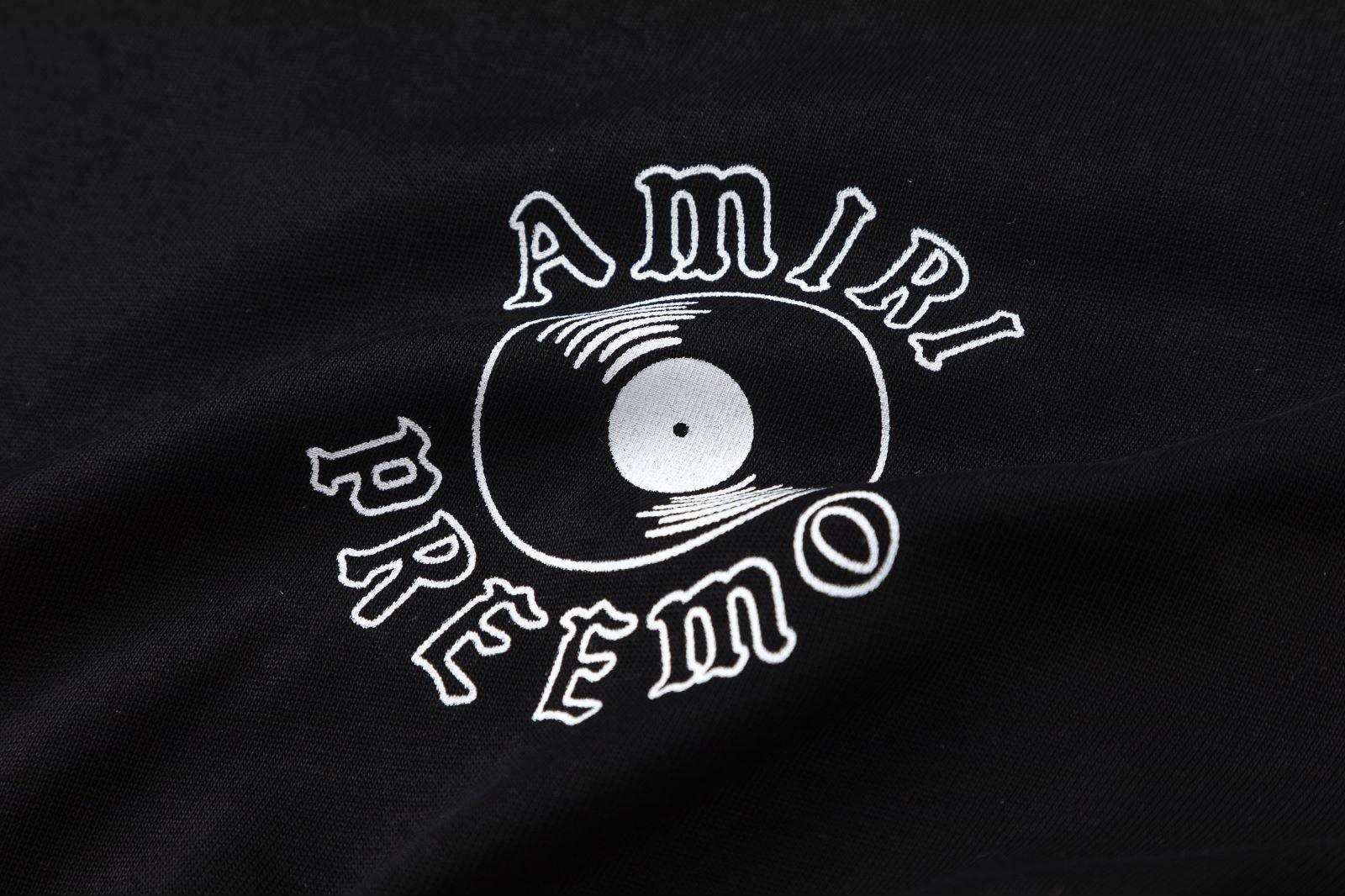 Amiri Black T-Shirt Without Collar