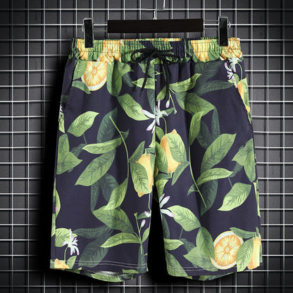 Mens Quick Dry Floral Shirt and Shorts Set