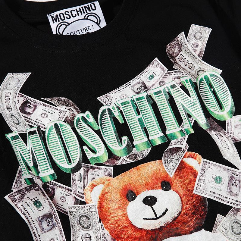 Moschino Teddy Bear &amp; Moneey T-Shirt Without Collar &