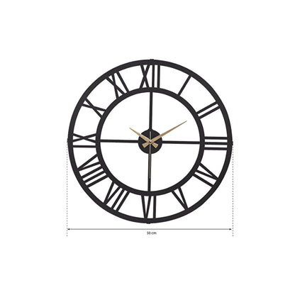 Muyika 50x50cm Modern Metal Wall Clock - Silent Sweep Mechanism, Decorative Home Accent