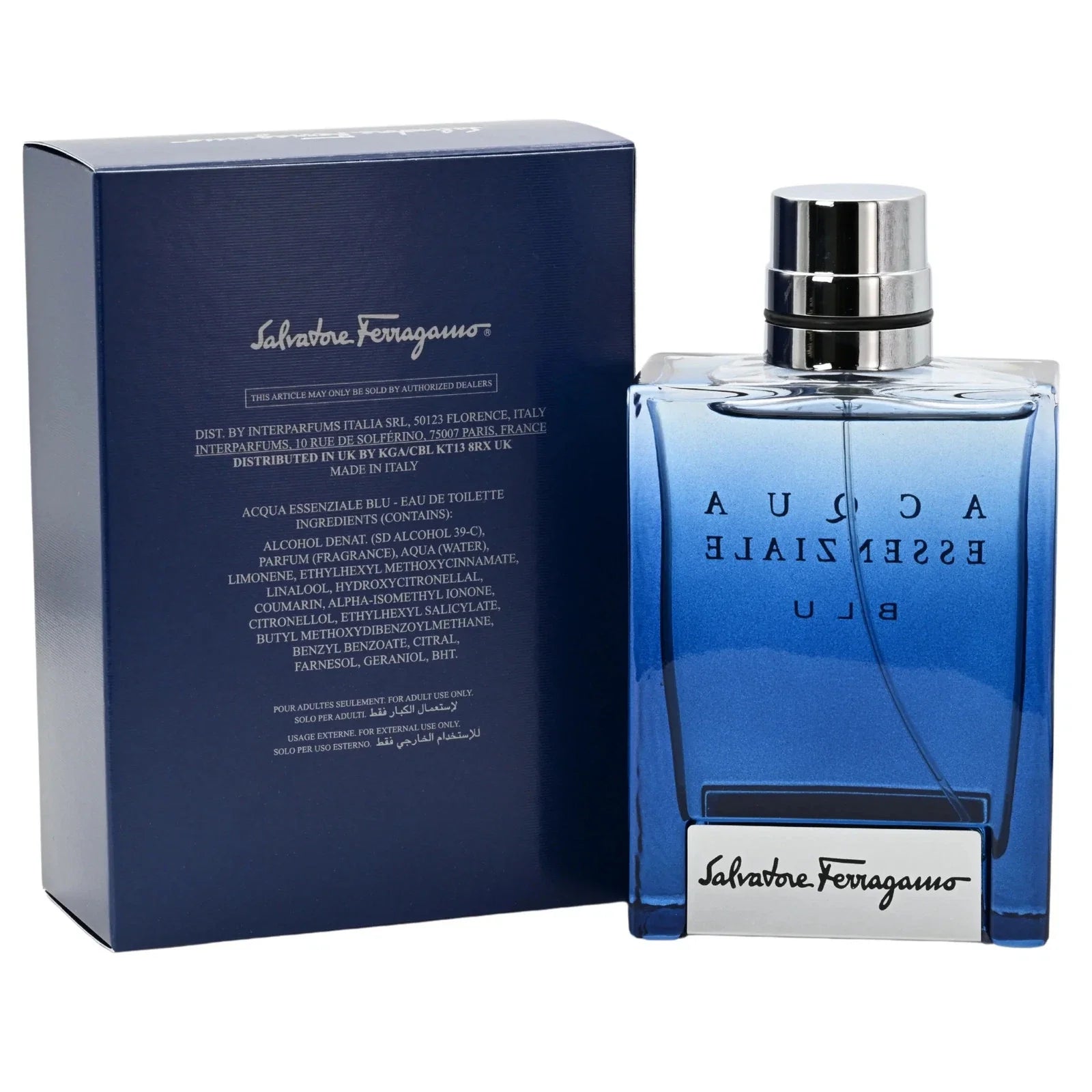 Salvatore Ferragamo Acqua Essenziale Blu Eau de Toilette EDT 3.4 oz Cologne for Men
