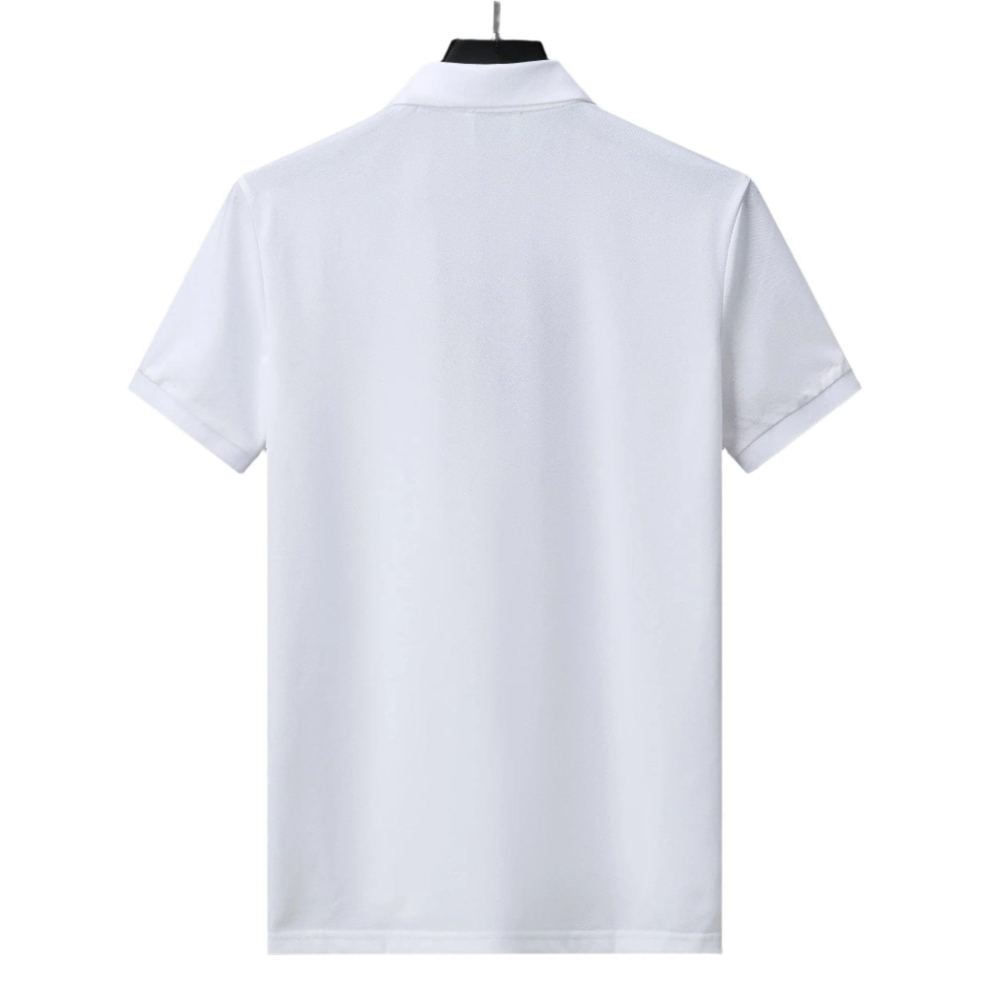 Burberry White T-Shirt With Collar
