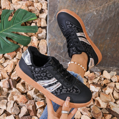 Casual Leopard Print Sports Women Shoes
