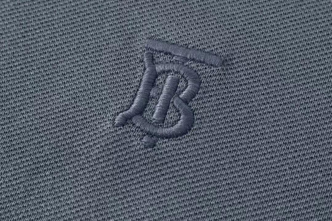 Burberry Dark Grey T-Shirt With Collar