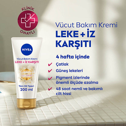 Nivea Luminous Spot Treatment Body Cream 200ml - Uneven Skin Tone