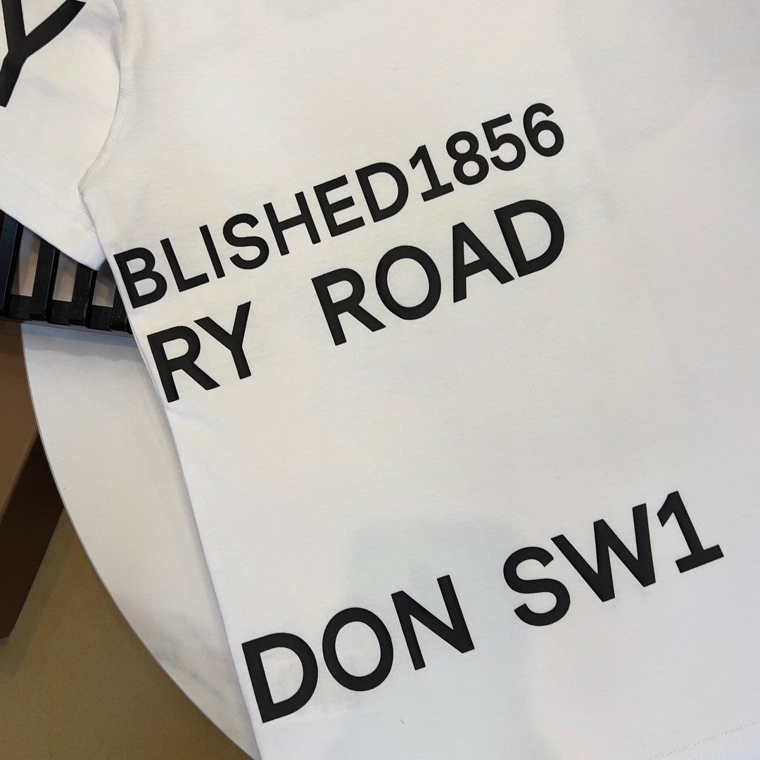 Burberry White T-Shirt Without Collar