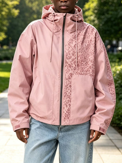 Color Changing Leopard Print Windbreaker