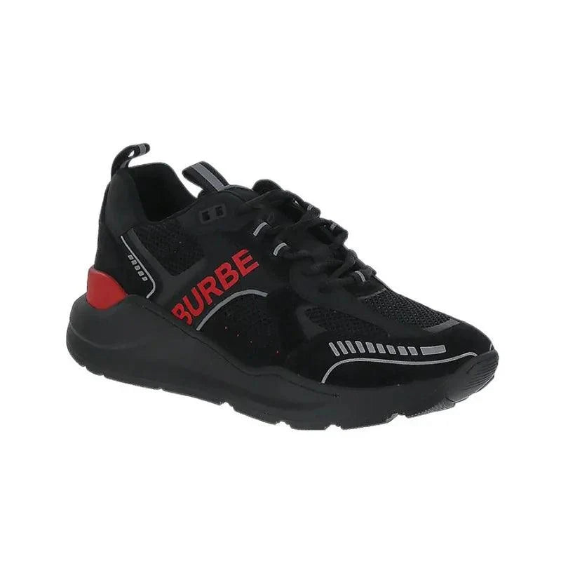 Burberry Sean Low Top Sports Casual Black Red