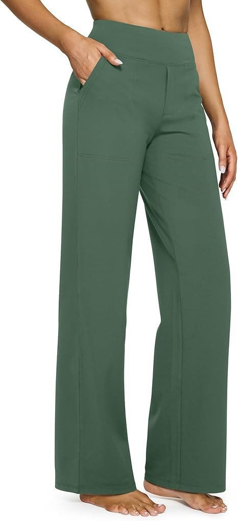 Casual High-Waisted Straight Pants Loose Pocket Yoga Pants