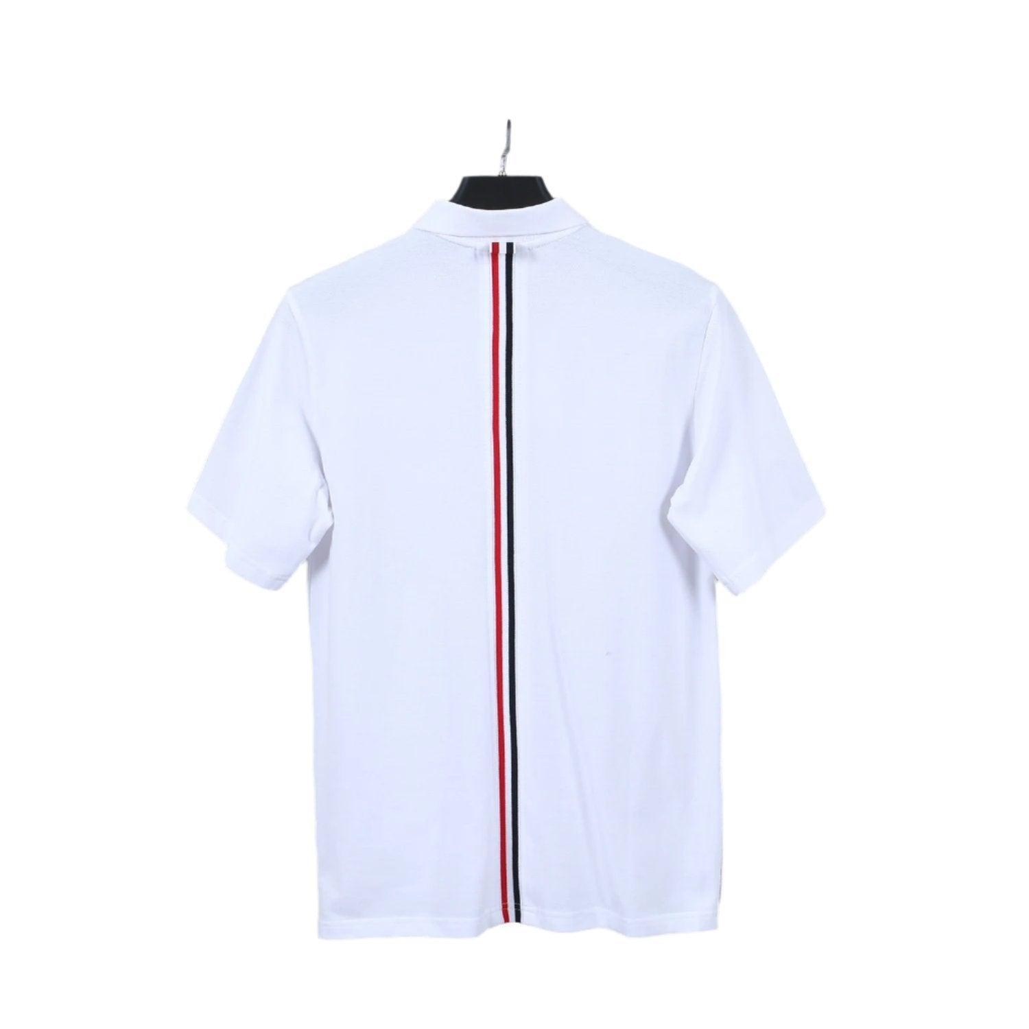 Thom Browne White T-Shirt with Collar