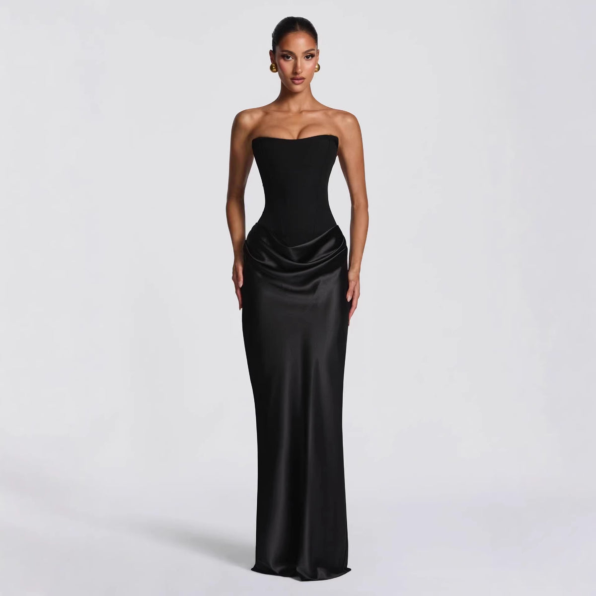 Elegant Strapless Bodycon Evening Dress
