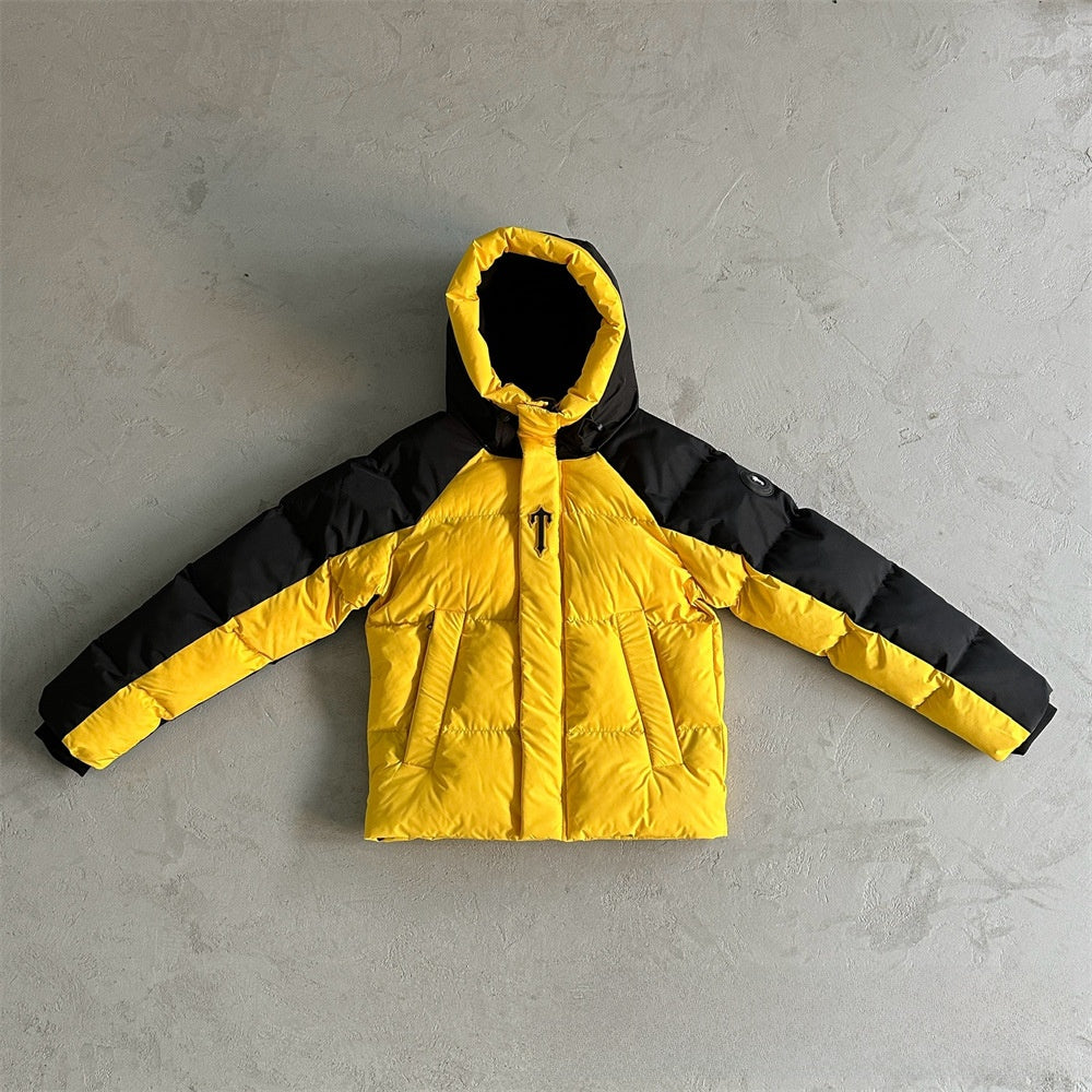 Gradient color embroidered winter jacket set