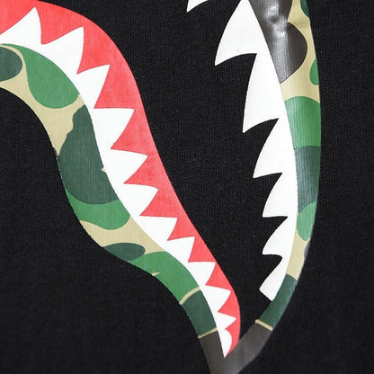 BATHING APE Black T-SHORT SLEEVE TEE 1ST CAMO SHARK TEE