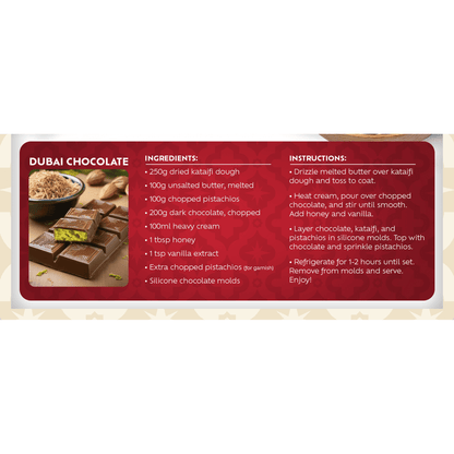 OZKA Dried &amp; Chopped Kataifi Shredded Fillo Dough,Ingredient for The Viral Dubai Pistachio Chocolate Bar, Kunafa, Knafeh, Katifi, 200g(7oz),