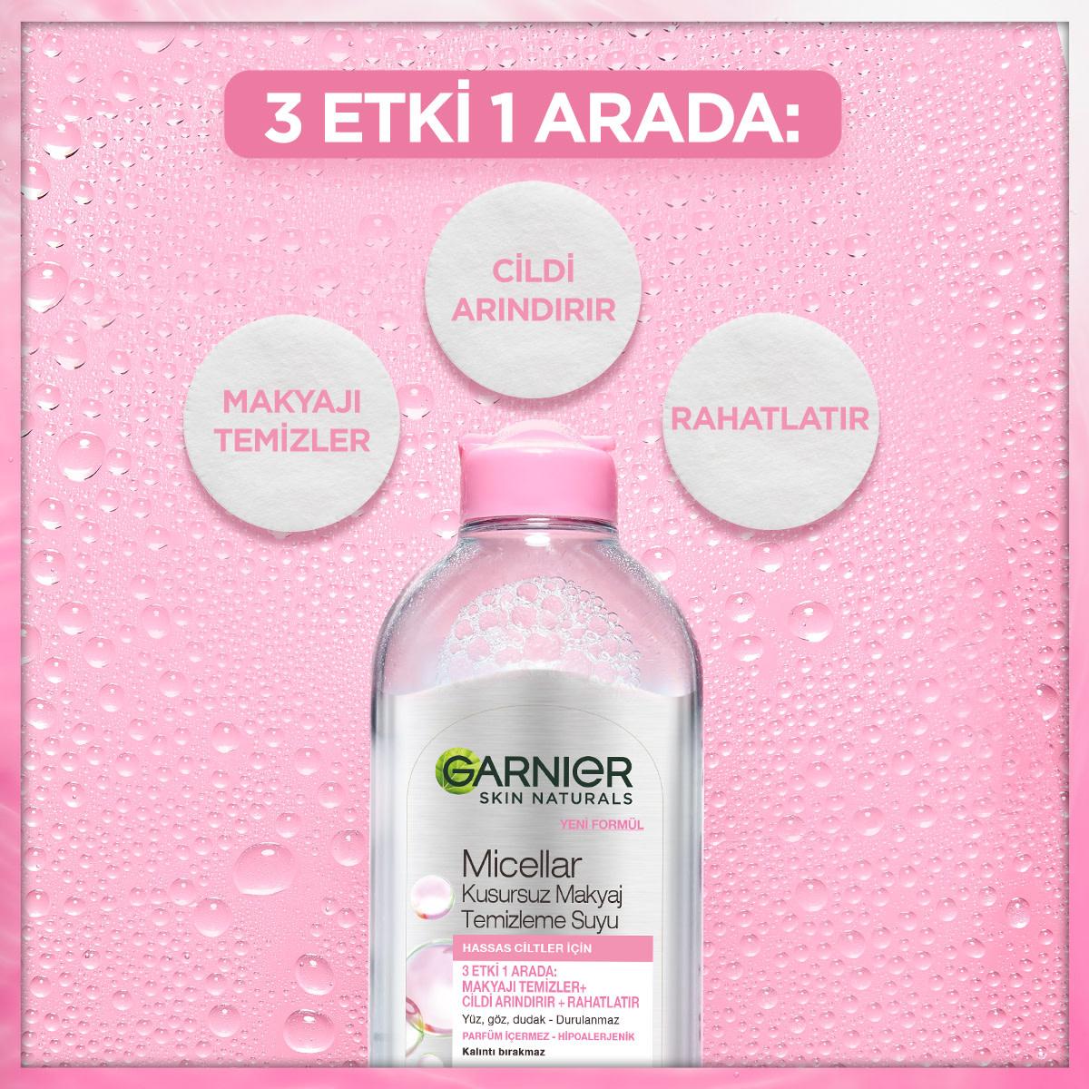 Garnier Micellar Makeup Remover Water - Gentle, Effective Cleansing for Sensitive Skin - 400ml