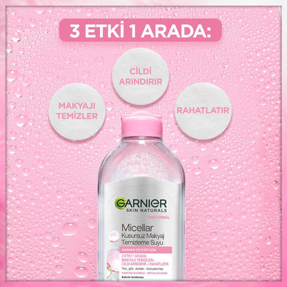 Garnier Micellar Makeup Remover Water - Gentle, Effective Cleansing for Sensitive Skin - 400ml