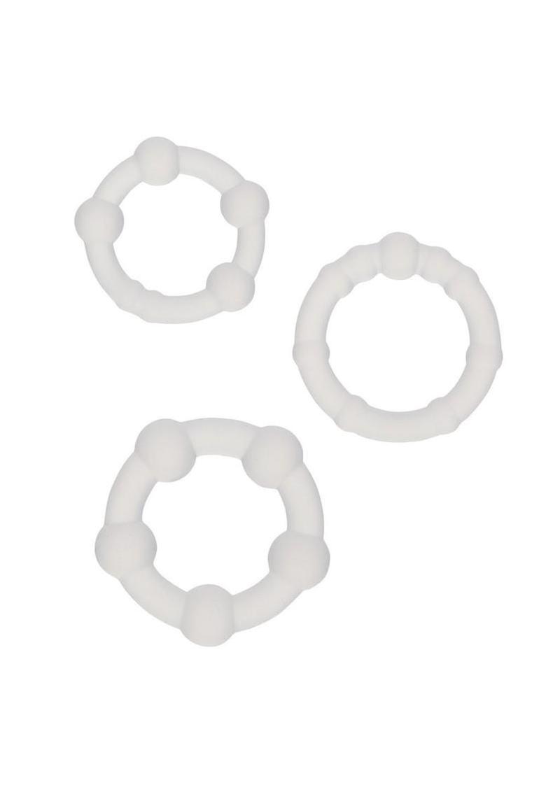 Alpha Liquid Silicone Beaded Rings Set