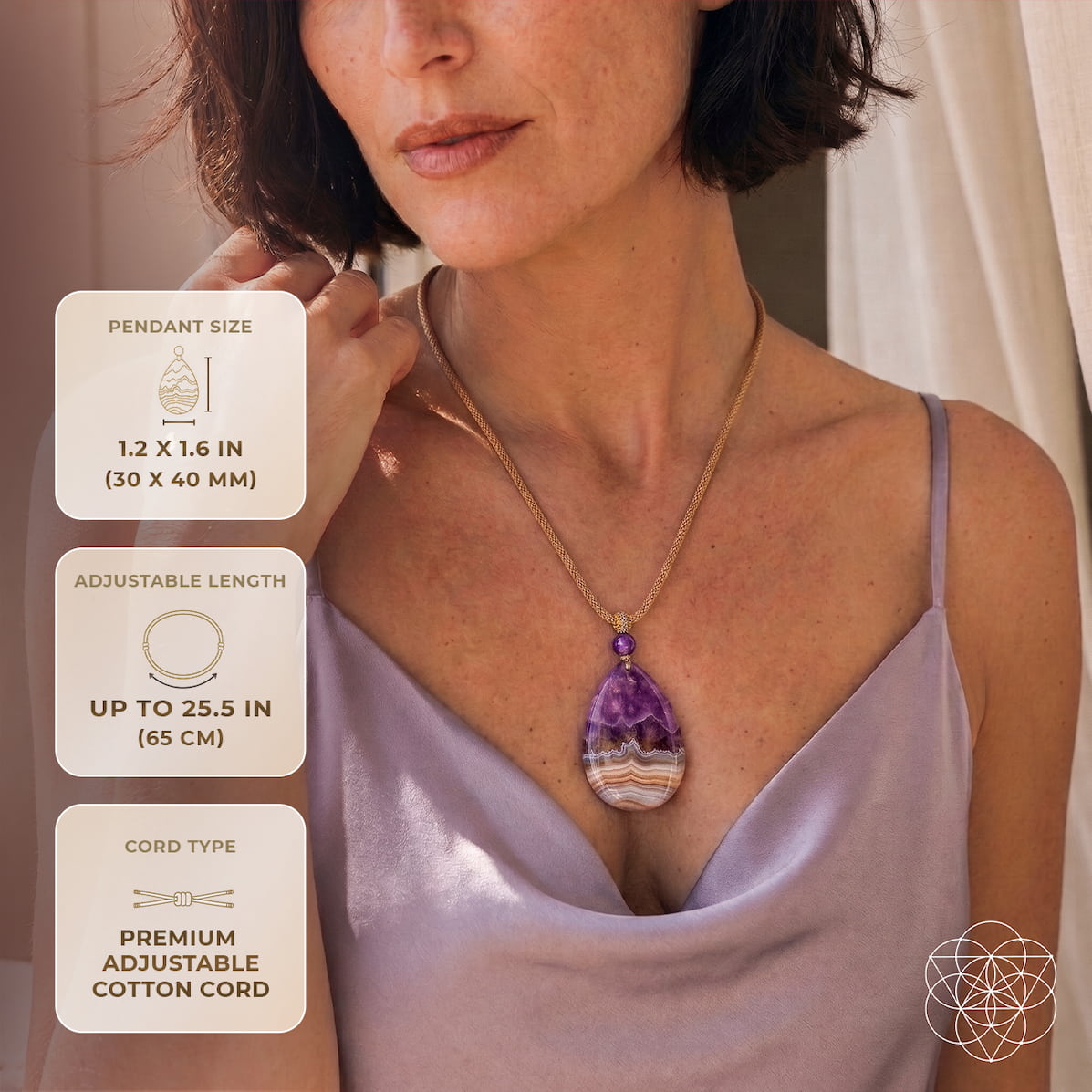 Bring My Spark Back – The Amethyst Crazy Lace Agate Pendant