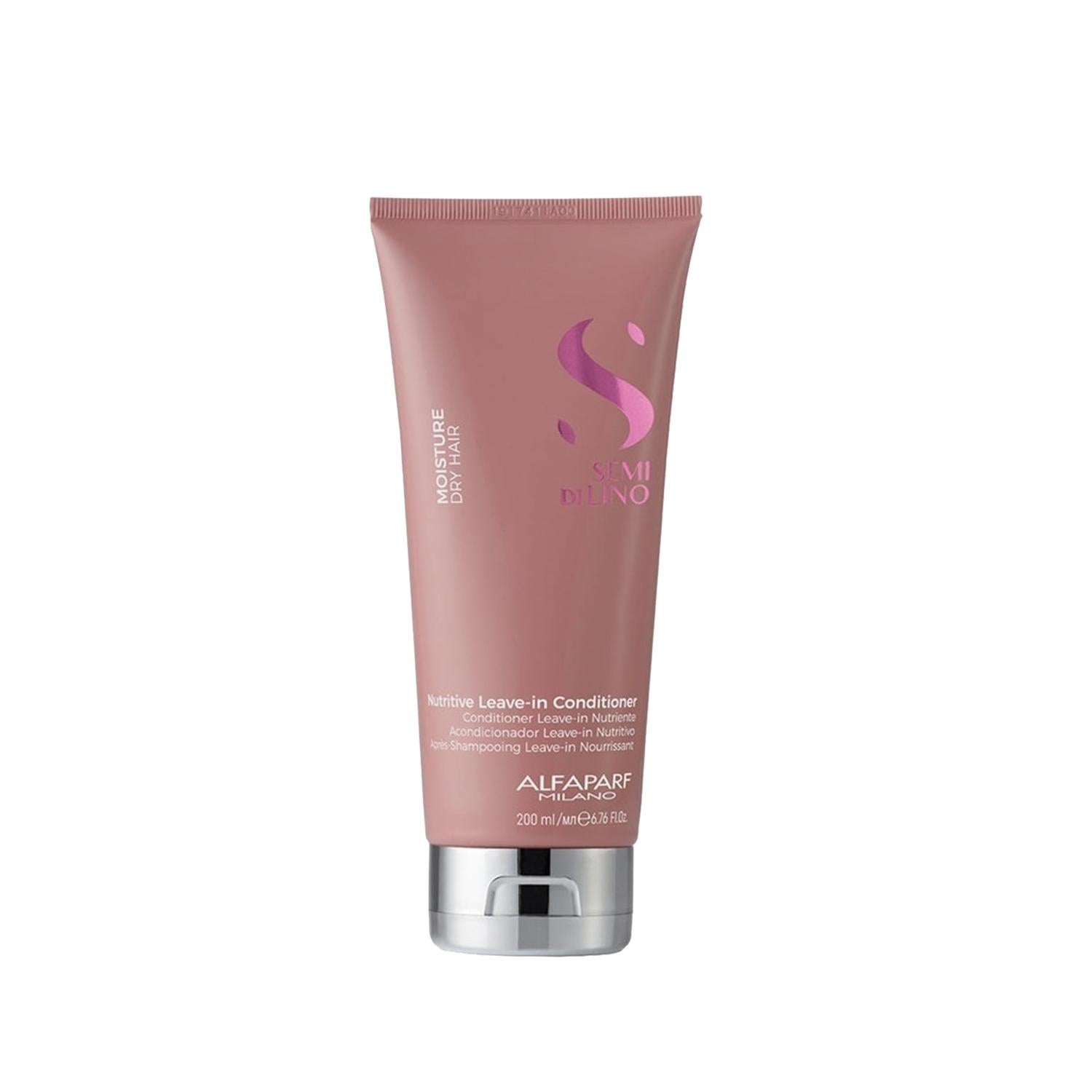 Alfaparf Semi Di Lino Moisture: Nutritive Leave-In Conditioner - Intense Hydration &amp; Frizz Control for Dry, Damaged Hair (200ml)