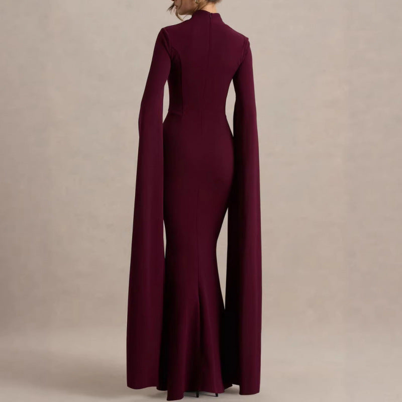 Slim Fit Bodycon Dress with Slit Sleeves
