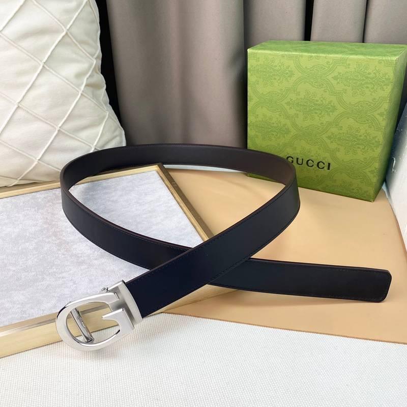 GUCCI Embellished coated-canvas and leather belt &