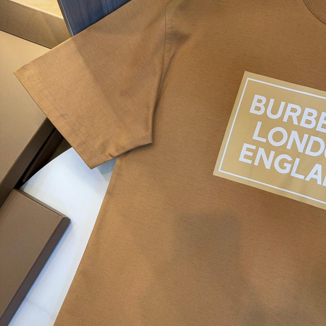 Burberry Brown &amp; Beige T-Shirt Without Collar