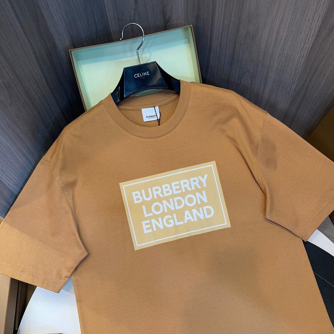 Burberry Brown &amp; Beige T-Shirt Without Collar