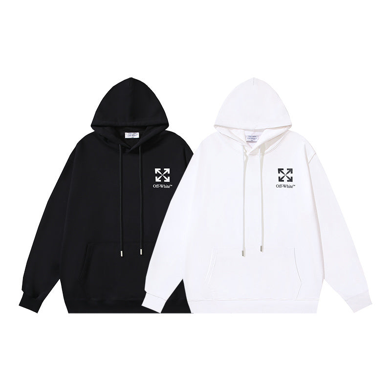 OFF-WHITE Arrows Print Hoodie White/Black