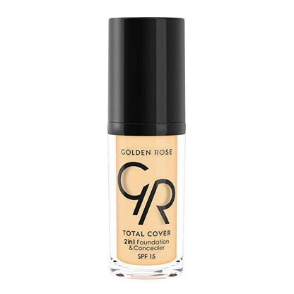 Golden Rose Total Cover 2in1 Foundation &amp; Concealer - Shade 21 | Lightweight Formula