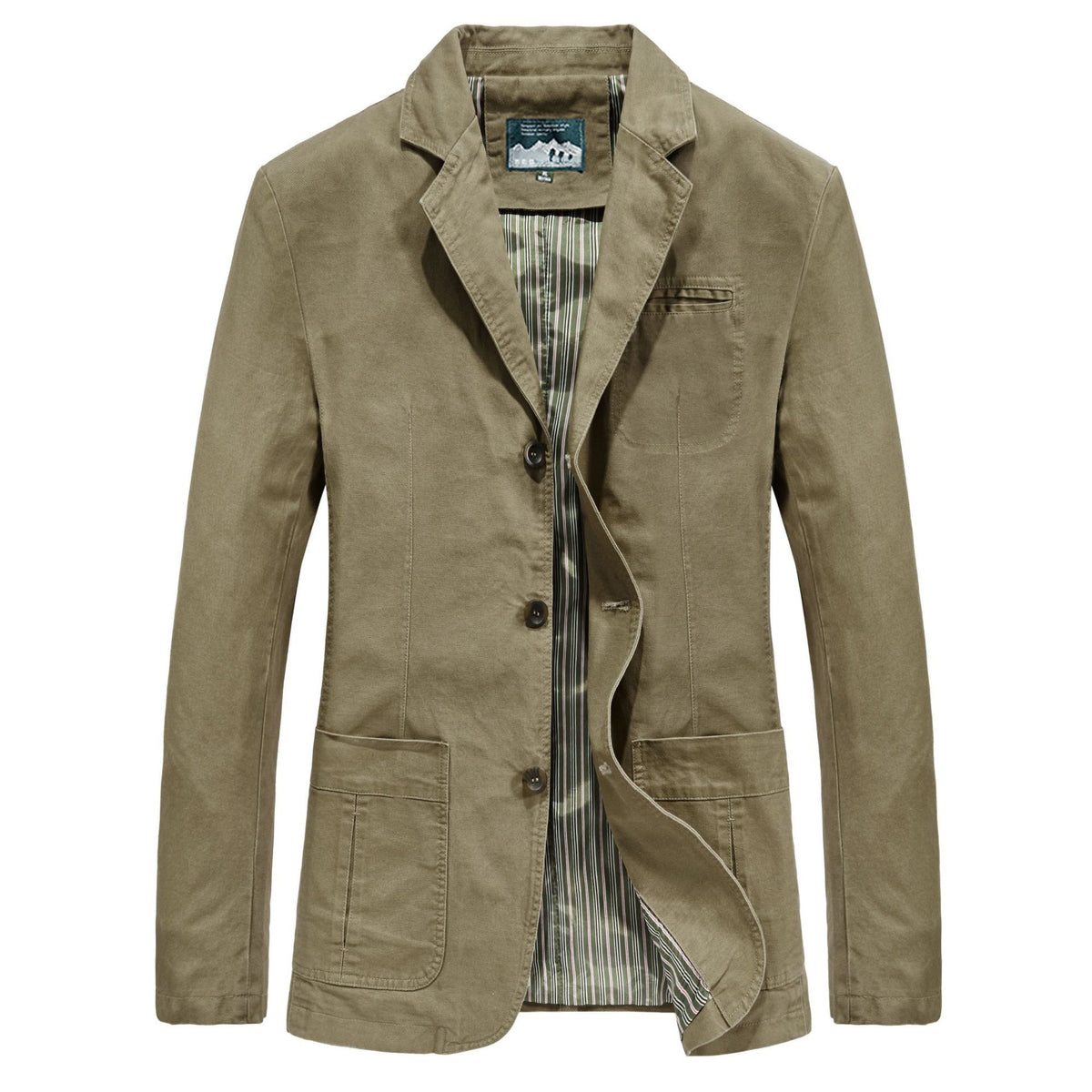 Classic Lapel Cotton Jacket for Men