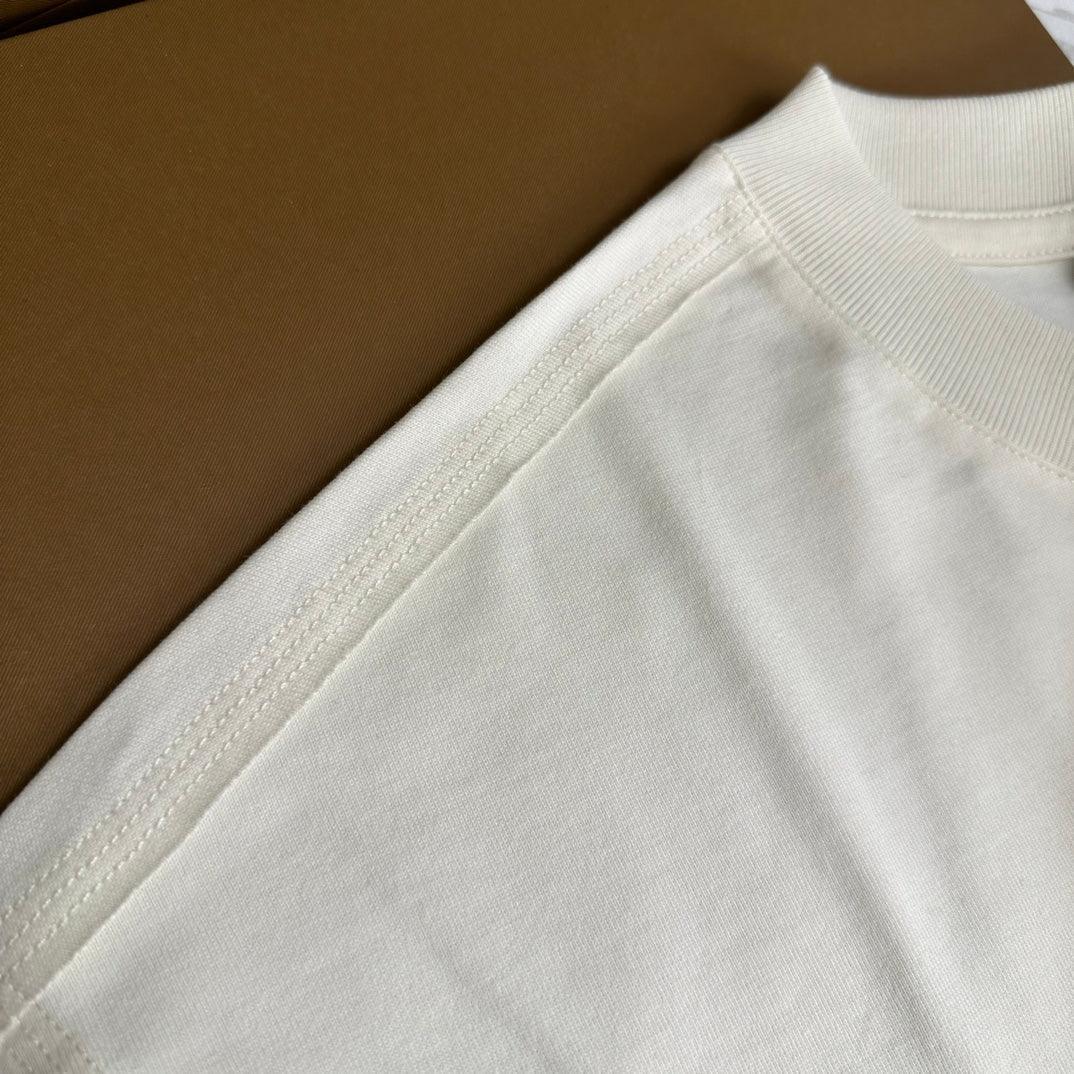 Burberry Cream T-Shirt Without Collar