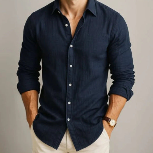 Mens Casual Long Sleeve Shirt