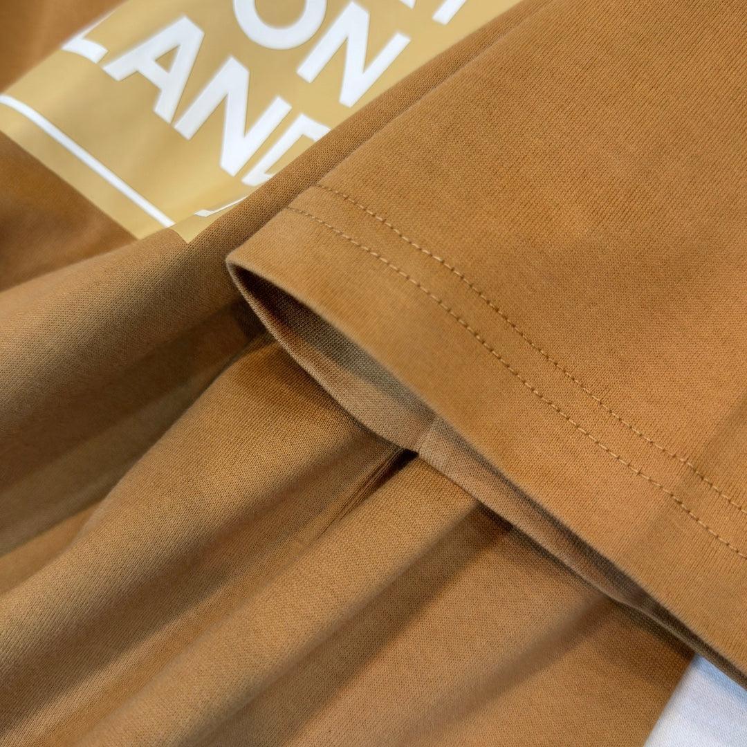 Burberry Brown &amp; Beige T-Shirt Without Collar