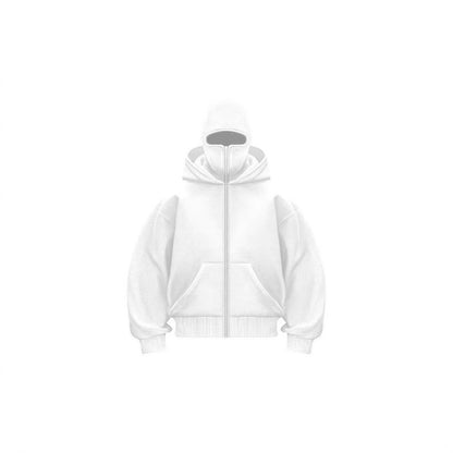Double Layer Hooded Zipper Sweatshirt