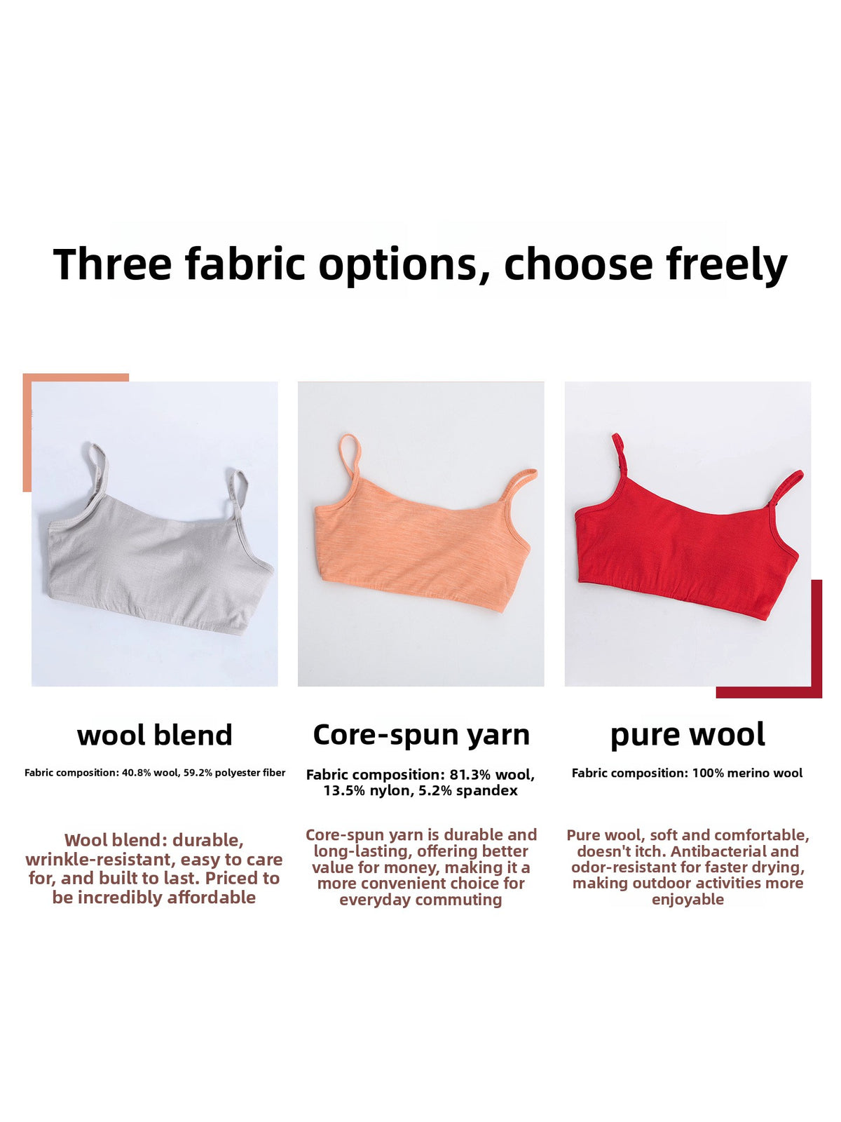 Merino Wool Sports Bra